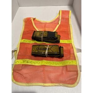 Lot of 3-1 High Visibility Safety Vest and 2 US Army reflective belt #1r